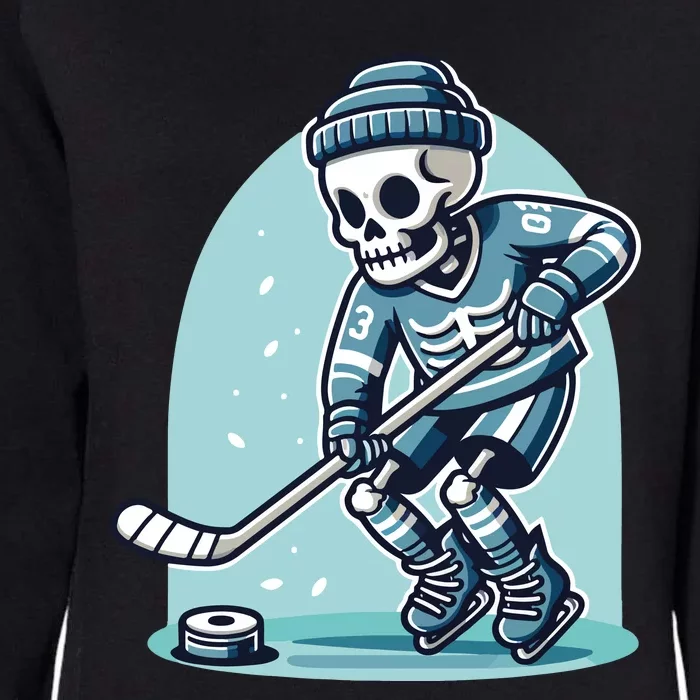 Skeleton Ice Hockey Womens California Wash Sweatshirt