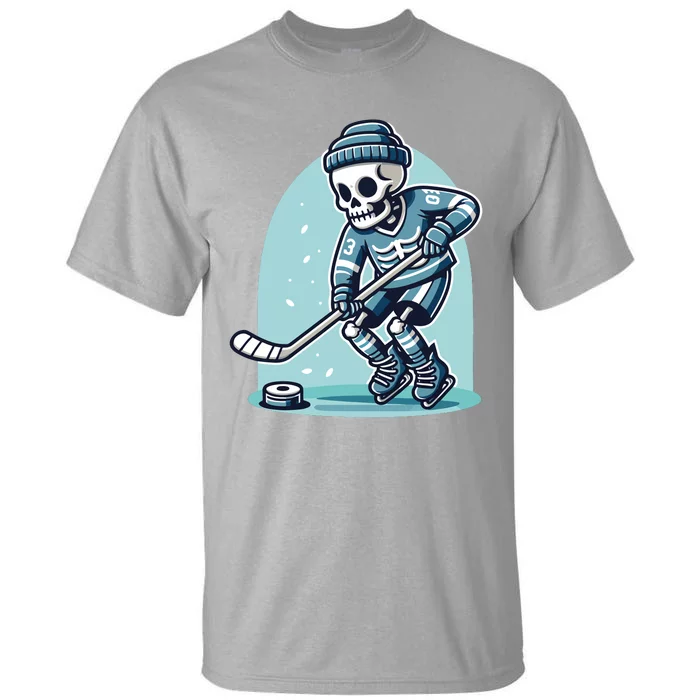 Skeleton Ice Hockey Tall T-Shirt