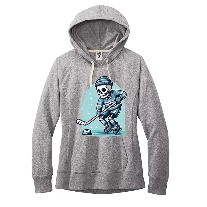 Skeleton Ice Hockey Women's Fleece Hoodie