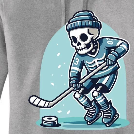 Skeleton Ice Hockey Women's Pullover Hoodie