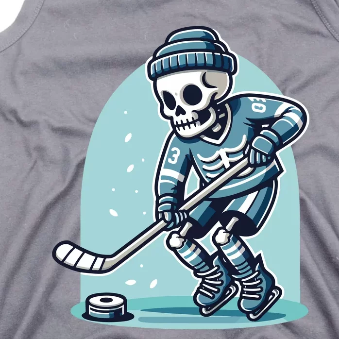 Skeleton Ice Hockey Tank Top