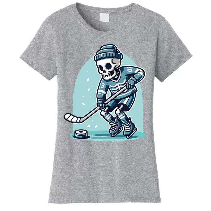 Skeleton Ice Hockey Women's T-Shirt