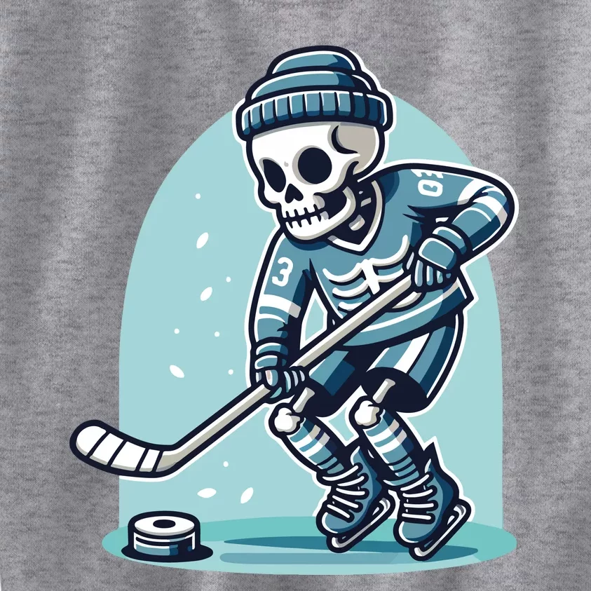 Skeleton Ice Hockey Kids Sweatshirt