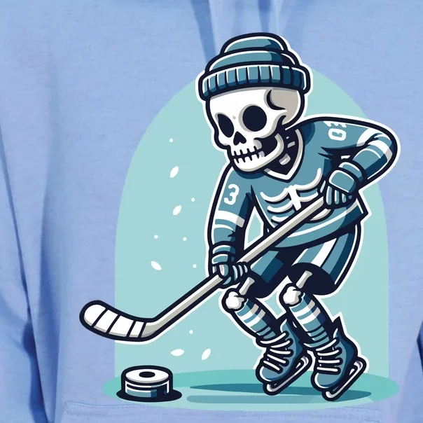 Skeleton Ice Hockey Unisex Surf Hoodie