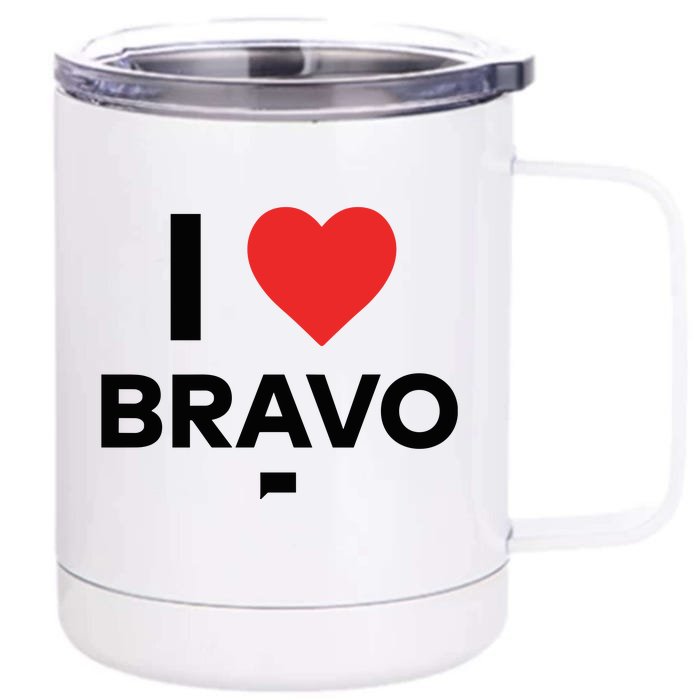 Shopbybravo I Heart Bravo Front & Back 12oz Stainless Steel Tumbler Cup