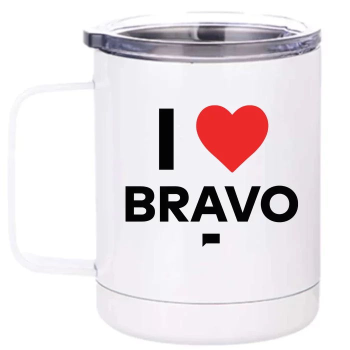 Shopbybravo I Heart Bravo Front & Back 12oz Stainless Steel Tumbler Cup