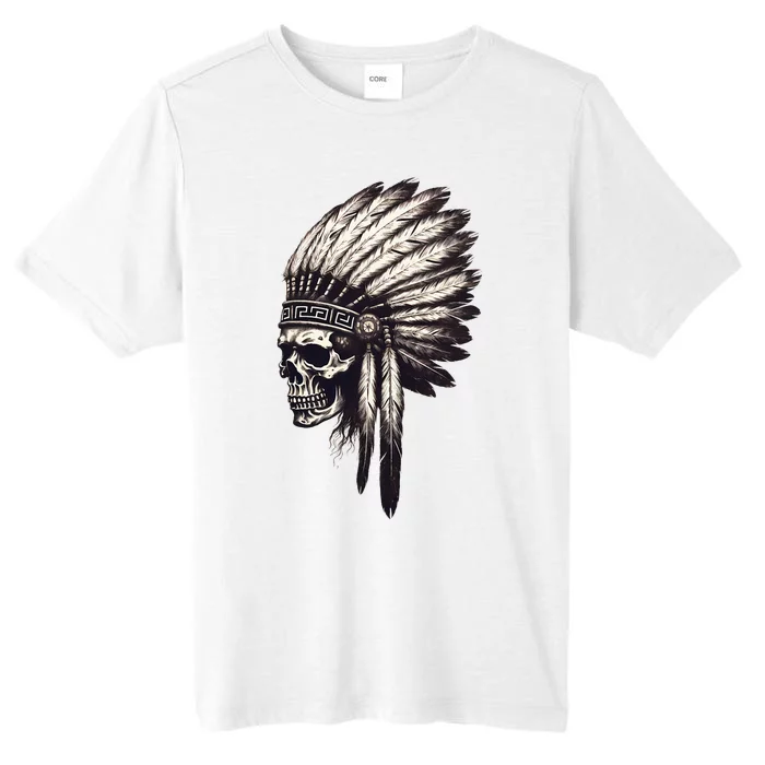 Skull Indian Headdress Skull Chief Indian Skull ChromaSoft Performance T-Shirt