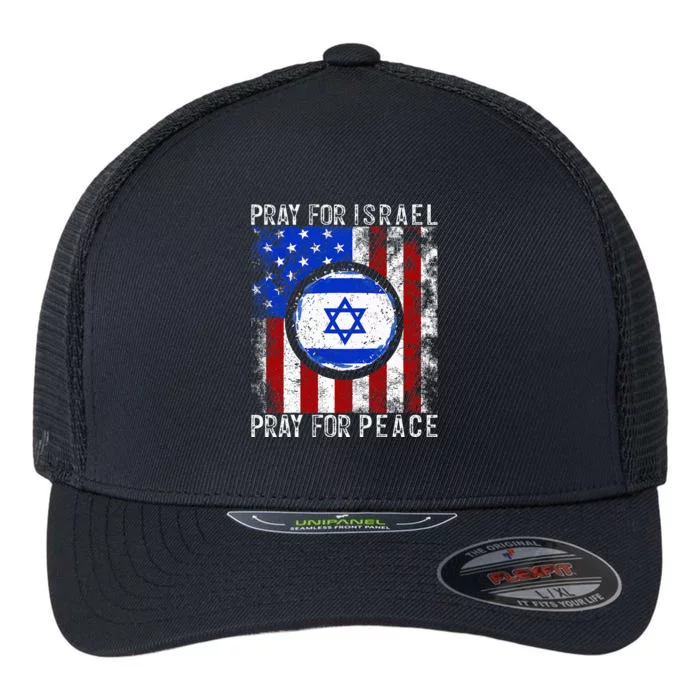 Support Israel I Stand With Israel Pray For Israel Flexfit Unipanel Trucker Cap