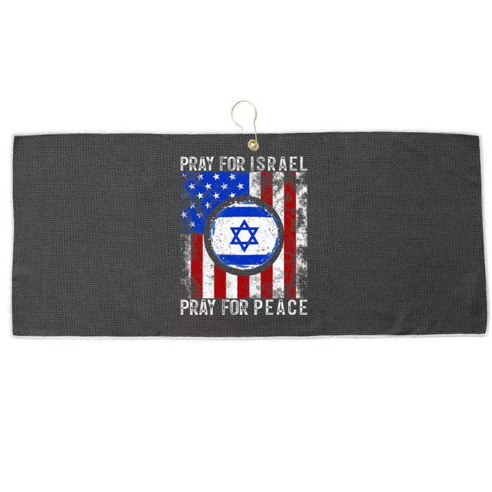 Support Israel I Stand With Israel Pray For Israel Large Microfiber Waffle Golf Towel