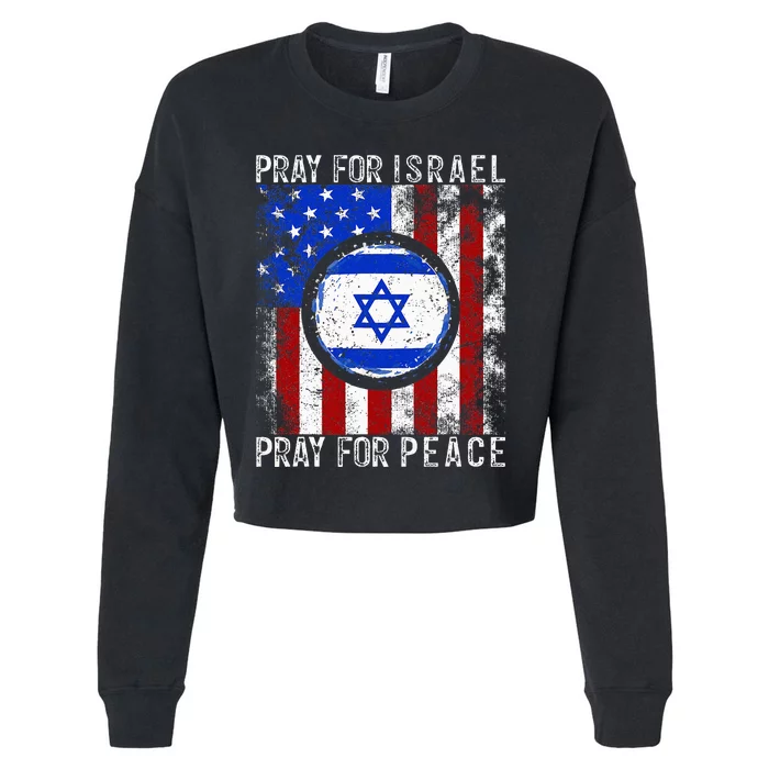 Support Israel I Stand With Israel Pray For Israel Cropped Pullover Crew