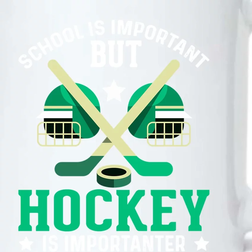 School Is Important But Hockey Is Importanter Hockey Players Great Gift Black Color Changing Mug