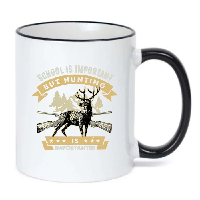 School Is Important But Hunting Is Importanter Deer Hunting Black Color Changing Mug