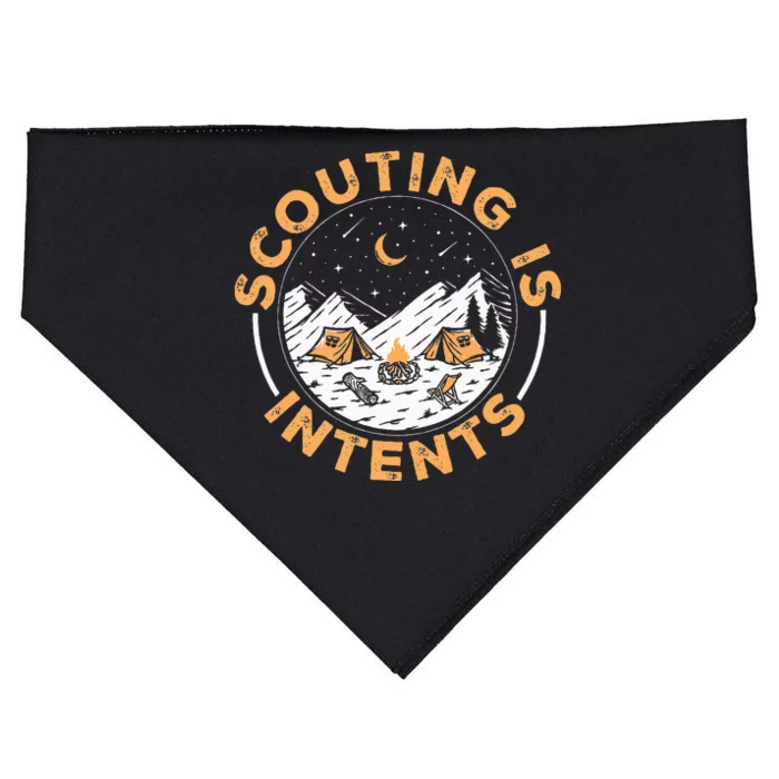 Scouting Is Intents Scout Funny Camping USA-Made Doggie Bandana