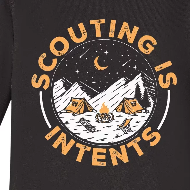 Scouting Is Intents Scout Funny Camping Baby Long Sleeve Bodysuit