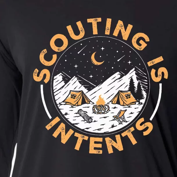 Scouting Is Intents Scout Funny Camping Cooling Performance Long Sleeve Crew