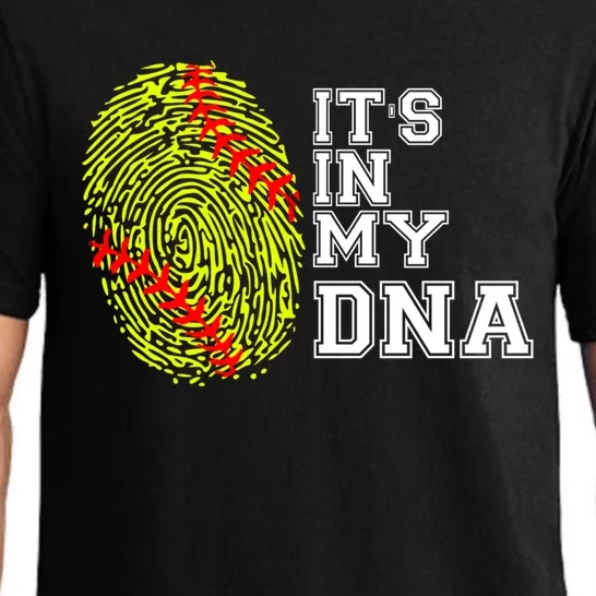 Softball It's In My Dna Fingerprint Catcher And Pitcher Meaningful Gift Pajama Set