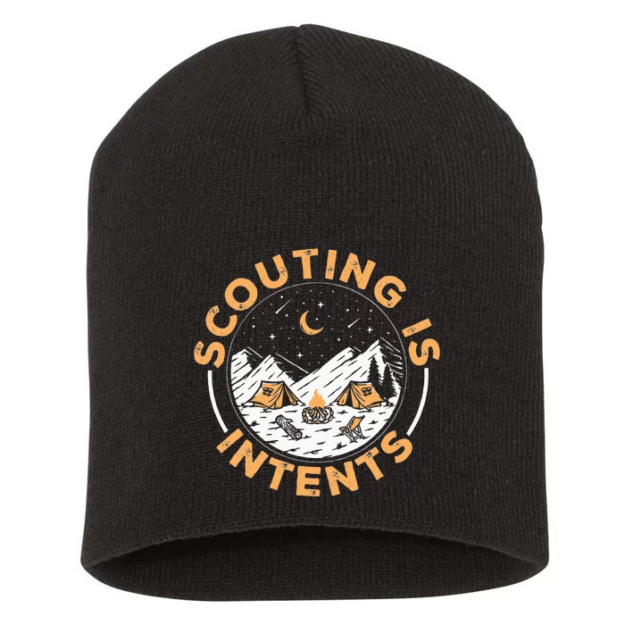 Scouting Is Intents Scout Funny Camping Short Acrylic Beanie