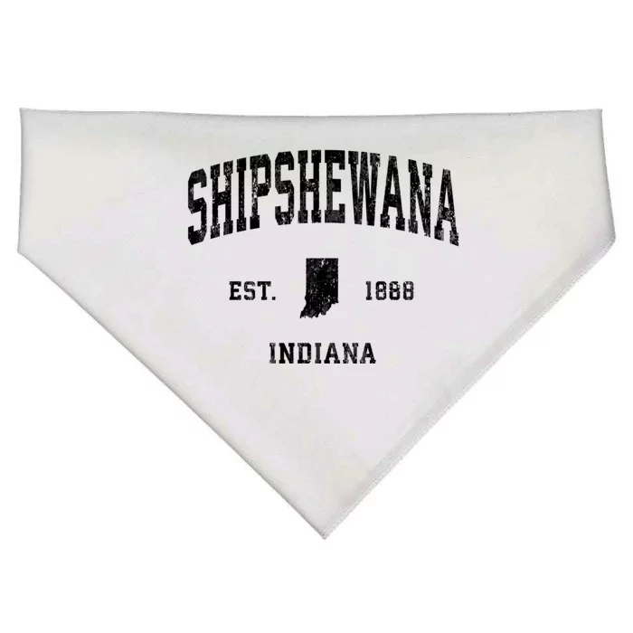 Shipshewana Indiana In Vintage Athletic Sports USA-Made Doggie Bandana