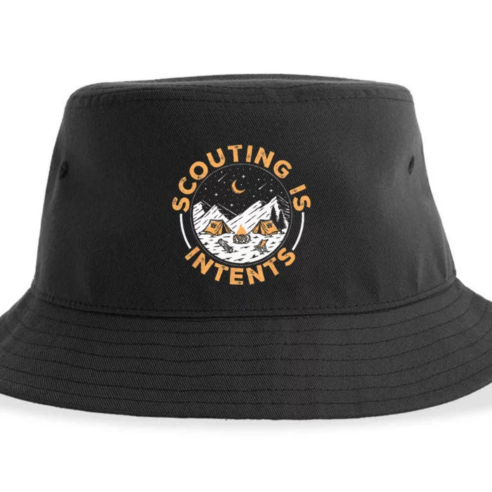 Scouting Is Intents Scout Funny Camping Sustainable Bucket Hat