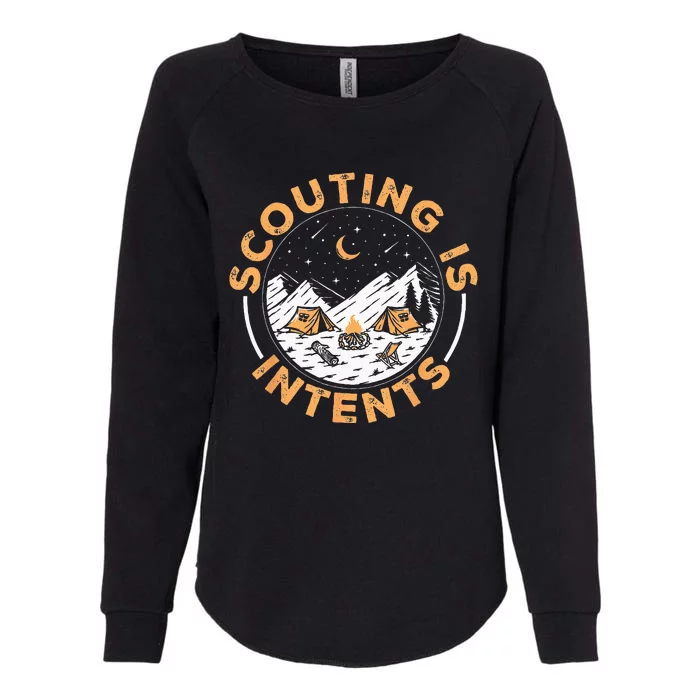 Scouting Is Intents Scout Funny Camping Womens California Wash Sweatshirt