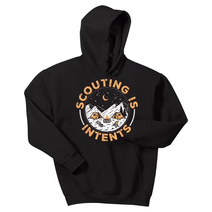 Scouting Is Intents Scout Funny Camping Kids Hoodie