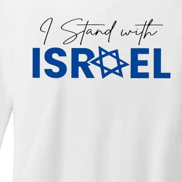 Support Israel I Stand With Israel Israeli Flag Design Womens CVC Long Sleeve Shirt