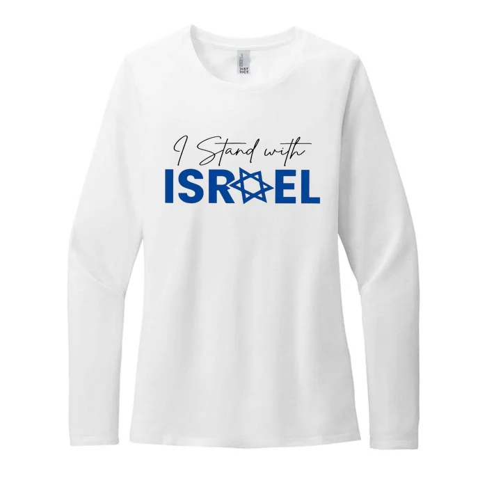 Support Israel I Stand With Israel Israeli Flag Design Womens CVC Long Sleeve Shirt