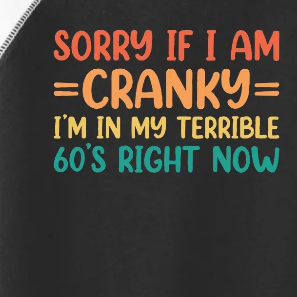 Sorry If I Am Cranky IM In My Terrible 60S Right Now Toddler Fine Jersey T-Shirt