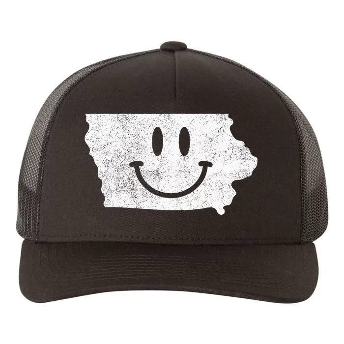 Smiling In Ia – Funny Iowa Happy Face Yupoong Adult 5-Panel Trucker Hat