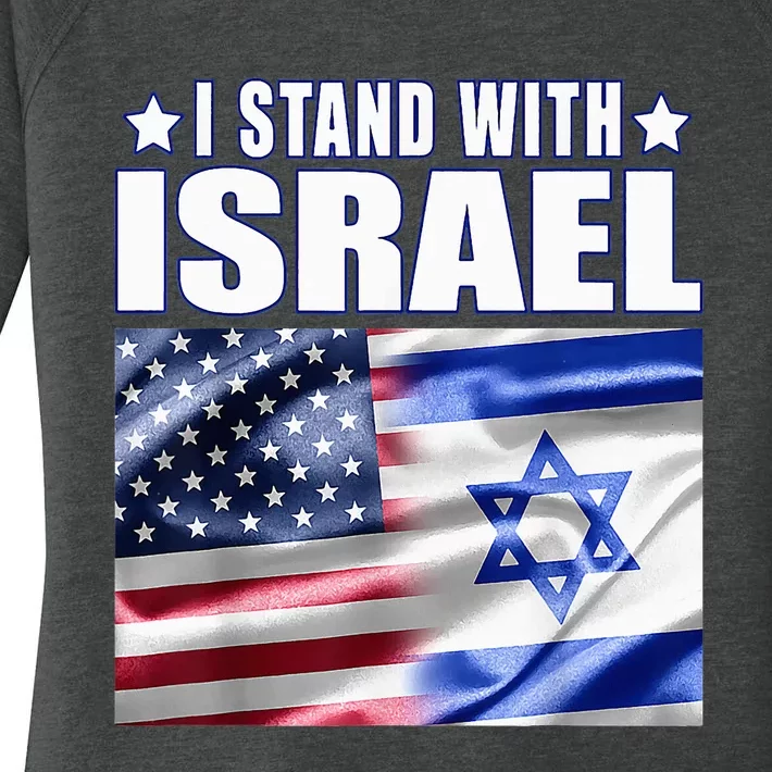 Support Israel I Stand With Israel Us Israel Flag Combined Women's Perfect Tri Tunic Long Sleeve Shirt