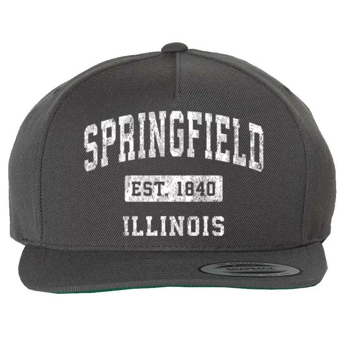 Springfield Illinois Il Vintage Established Sports Design Wool Snapback Cap