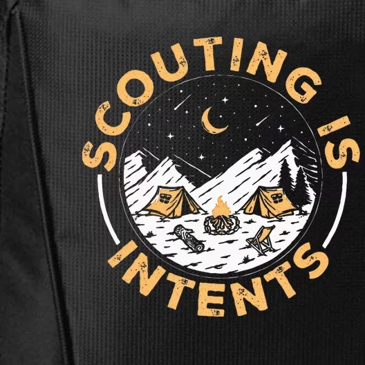 Scouting Is Intents Scout Funny Camping City Backpack