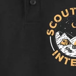 Scouting Is Intents Scout Funny Camping Dry Zone Grid Performance Polo