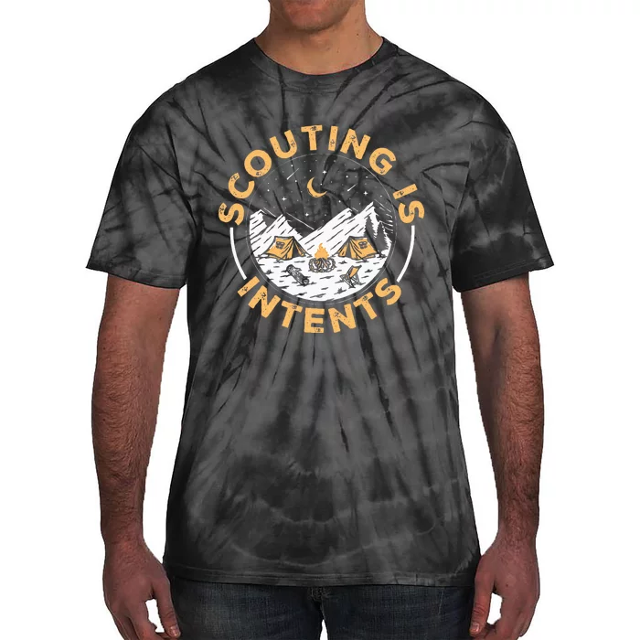 Scouting Is Intents Scout Funny Camping Tie-Dye T-Shirt