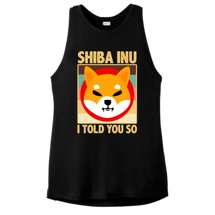 Shiba Inu I Told You So Ladies Tri-Blend Wicking Tank