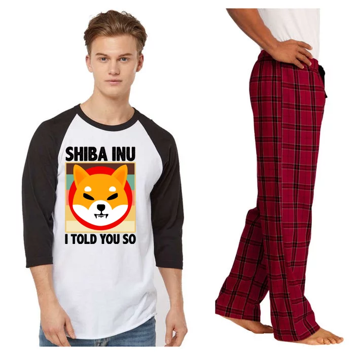 Shiba Inu I Told You So Raglan Sleeve Pajama Set