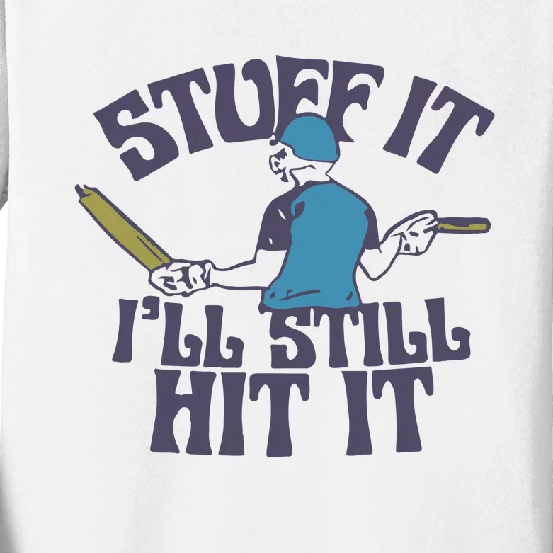 Stuff It I’Ll Still Hit It Cricket Kids Long Sleeve Shirt