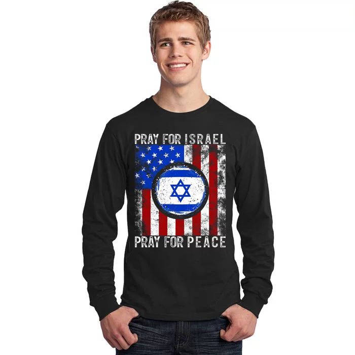 Support Israel I Stand With Israel Pray For Israel Flag Tall Long Sleeve T-Shirt