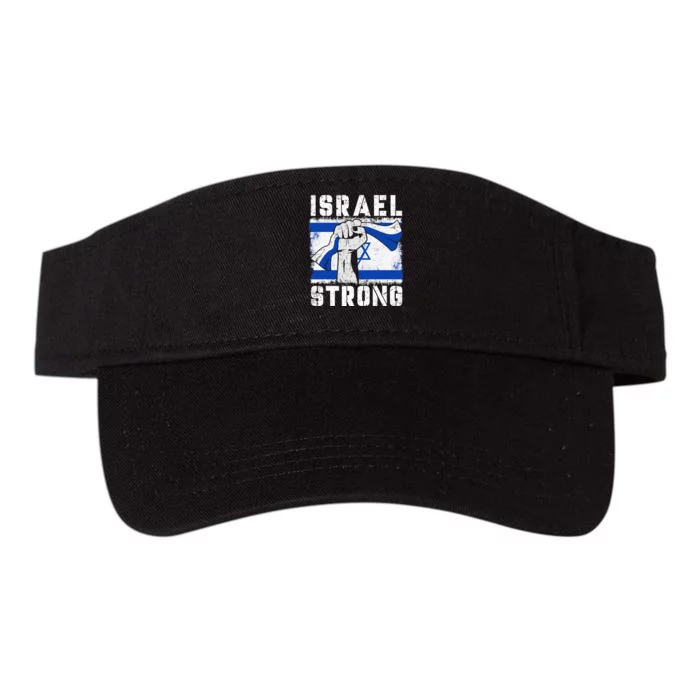 Support Israel I Stand With Israel Vintage Pray For Israel Strong Valucap Bio-Washed Visor