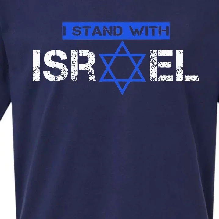 Support Israel I Stand With Israel Flag Pullover Sueded Cloud Jersey T-Shirt