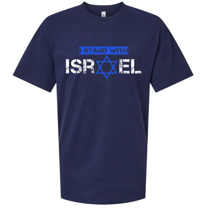 Support Israel I Stand With Israel Flag Pullover Sueded Cloud Jersey T-Shirt