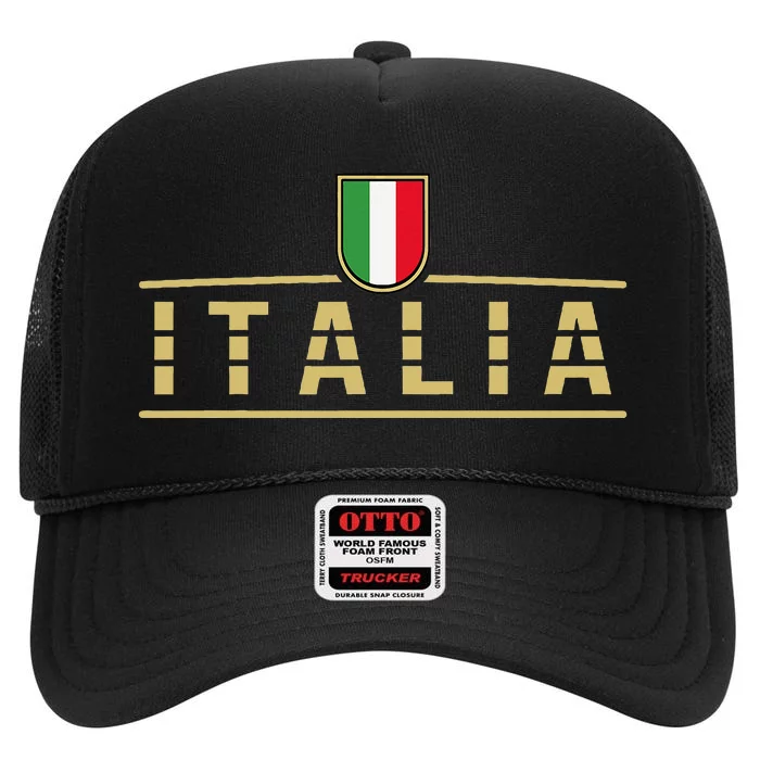 Soccer Italia Italian Flag Italy High Crown Mesh Trucker Hat