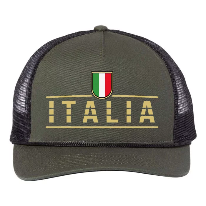 Soccer Italia Italian Flag Italy Retro Rope Trucker Hat Cap