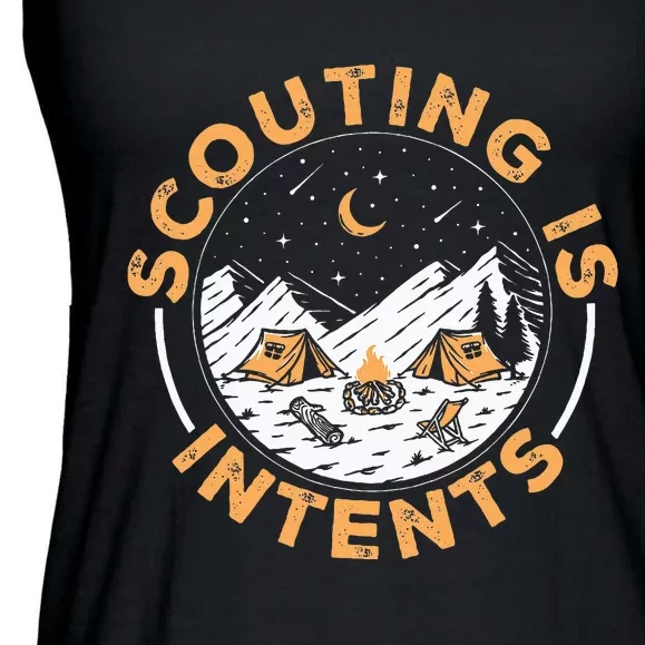 Scouting Is Intents Scout Funny Camping Ladies Essential Flowy Tank