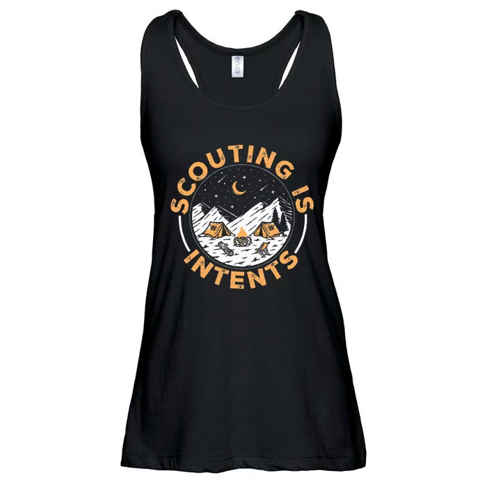 Scouting Is Intents Scout Funny Camping Ladies Essential Flowy Tank