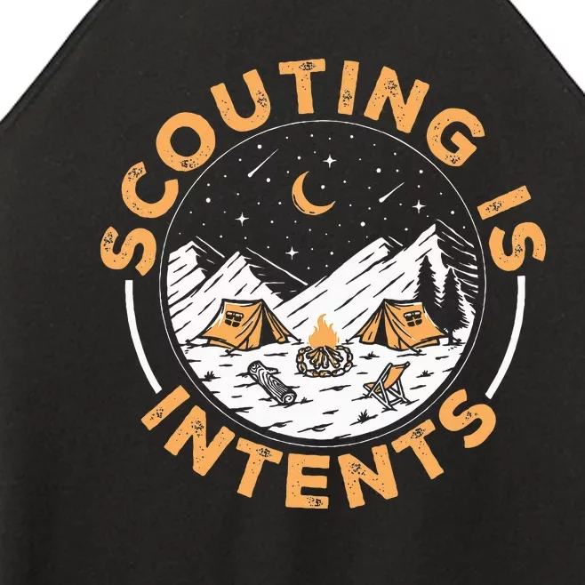 Scouting Is Intents Scout Funny Camping Women’s Perfect Tri Rocker Tank