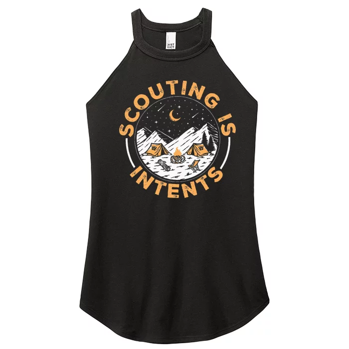 Scouting Is Intents Scout Funny Camping Women’s Perfect Tri Rocker Tank