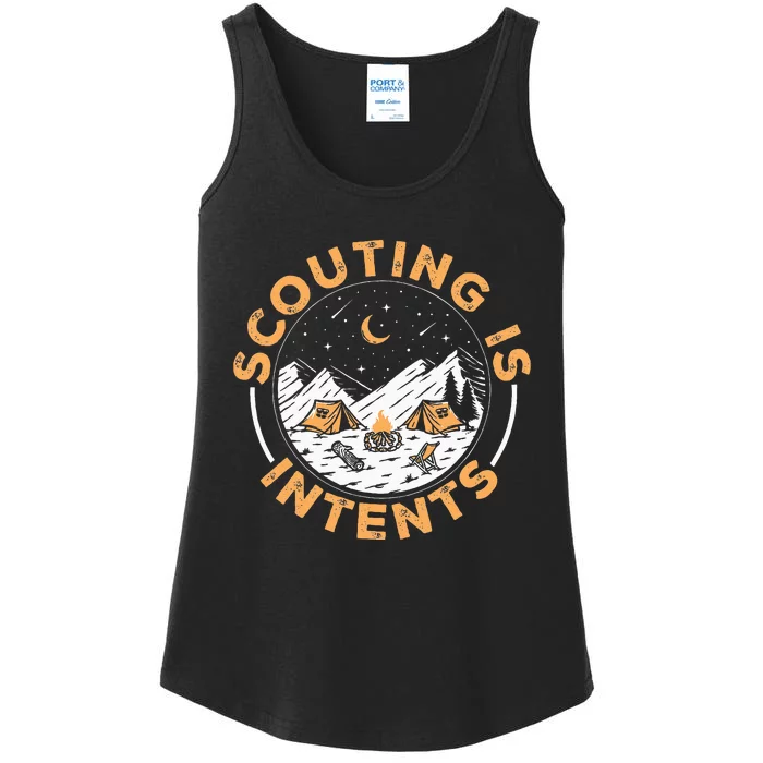 Scouting Is Intents Scout Funny Camping Ladies Essential Tank