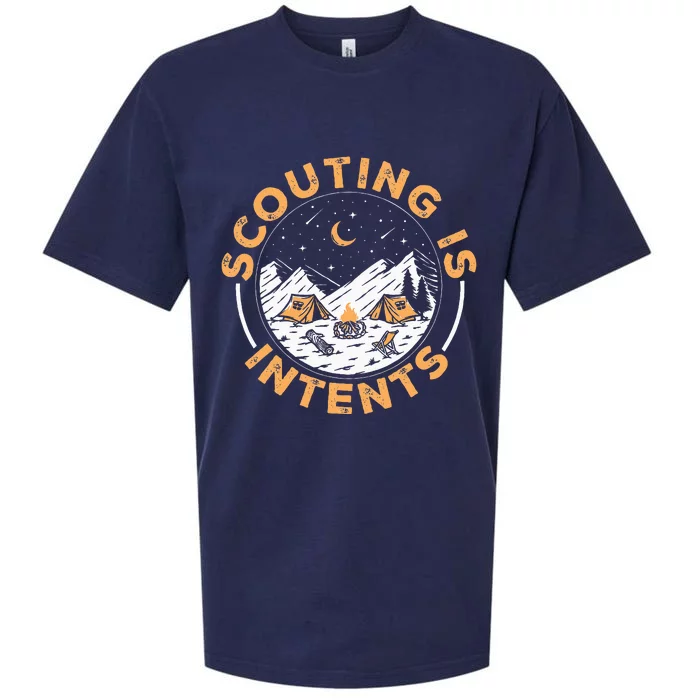 Scouting Is Intents Scout Funny Camping Sueded Cloud Jersey T-Shirt