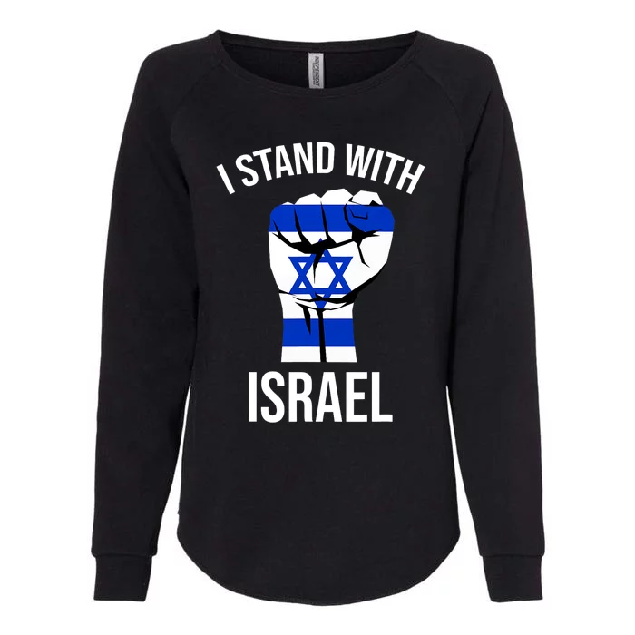 Support Israel I Stand With Israel Israelite Israeli Flag Womens California Wash Sweatshirt